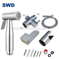 304 Stainless Steel Toilet Handheld Toilet Sprayer Brushed Bidet Spray Kit Bathroom Cloth